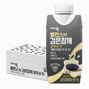 케어웰 밸런스N 검은참깨 로우슈거, 200ml, 18개