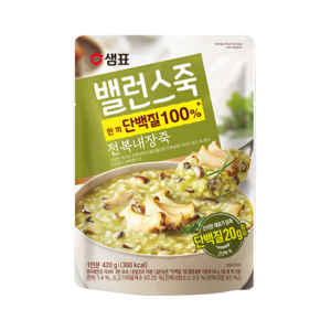 샘표 밸런스죽 전복내장죽, 420g, 6개