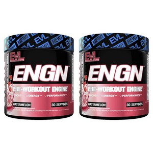 EVLUTIONNUTRITION ENGN 슈레드 프리-워크아웃 엔진 수박 맛, 2개, 279g