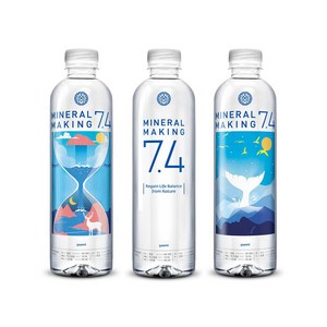 미네랄메이킹7.4 천연 알칼리수 미네랄워터 500ml US-FDA인증 건강한 물 PH7.4, 100개