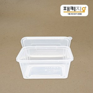 패키지요 사출 사각 다회용 투명 밀폐용기 사이즈 모음, 1세트, 10개, 0.5L