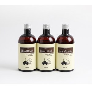 카라젬 향균 거품 핸드워시 블랙체리향 리필형 350ml 4개