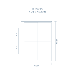 굿슈머 프박 엽서바인더 A5 3공 추가속지 25장, 4포켓S사이즈