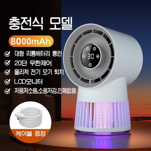 PYHO 휴대용 모기퇴치기 충전식 용캠핑 선풍기 벌레퇴치기, 충전하다8000mAh