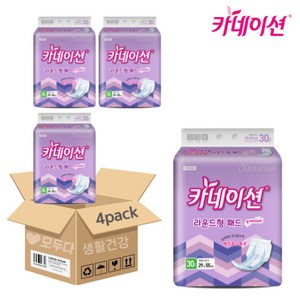 카네이션 속기저귀 프리미엄 라운드형 30매입 4팩, FREE(onesize), 30개입, 4개