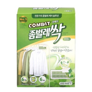 컴배트 좀벌레싹 옷장용 허브향 방충제 6p, 18g, 1개
