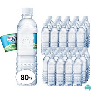 제주 삼다수 500ml(무라벨), 80개, 500ml