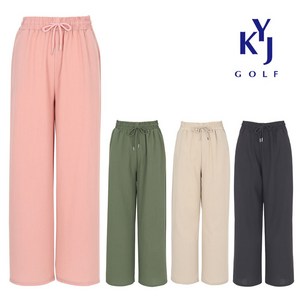 [김영주골프] 여름 천연 인견 데일리 린넨 스판 여성 와이드 팬츠 DPMLSL65