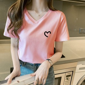 밀크봉봉 여서용 라운드넥 브이넥 반팔티셔츠