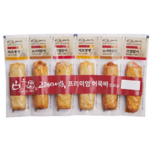 고래사 프리미엄 어묵바 520 6입, 520g, 1개