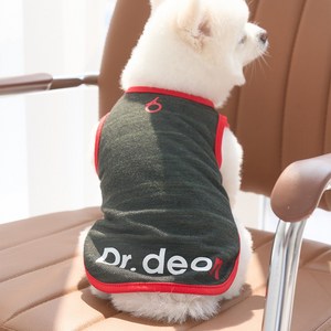 펩타이드구리 강아지옷 해충방지 피부질환예방 염증완화 근적외선 티셔츠 항균 믿음 닥터데온 Dr deon, 레드