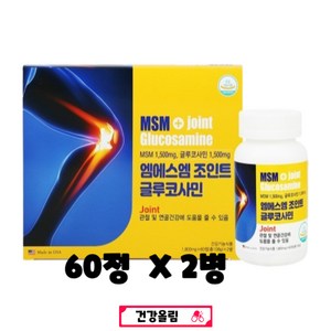 엠에스엠 조인트 글루코사민 타블렛 관절 연골 뼈 건강 올림 MSM GLUCOSAMINE 건강기능식품, 120정, 1개