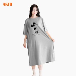 여름 디즈니 미키 원피스 홈웨어 반팔원피스 캐릭터 잠옷