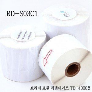 브라더 호환 라벨테이프 RD 라벨 시리즈 TD-4000 전용, RD-S03C1