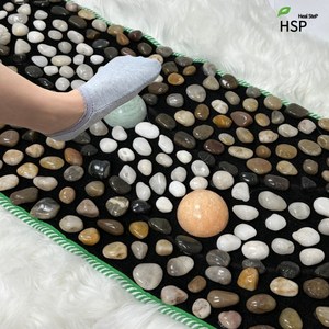 힐스텝 천연자갈 발지압매트, 1개, 대형(40x150) 고밀도