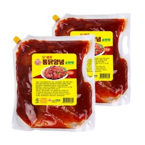 오뚜기 오쉐프 통닭양념 순한맛, 2kg, 2개