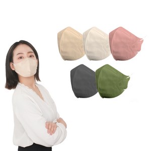 키리아 KF94 새부리형 컬러 황사 마스크 대형/슬림대형 50매 / 100매, KF-94 2D 슬림대형 베이지 50매