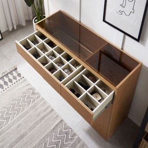 Rachel 레이첼 강화유리 아일랜드 서랍장 3size LOOK, 그레이화이트