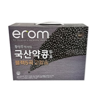 이롬 황성주박사의 국산 블랙5곡 약콩 두유 190ml 24입, 24개