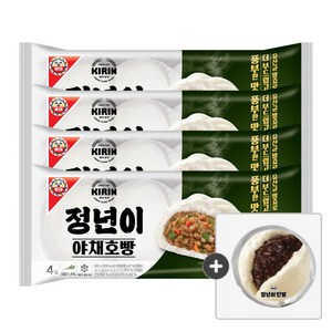 [빵공장 직송] 롯데베이커리 야채호빵 372g, 4개