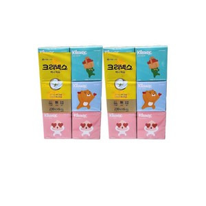 크리넥스 카카오 미니 티슈 2겹, 6개입, 12개