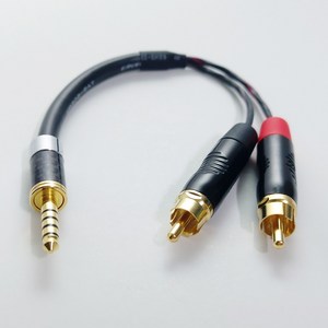 카나레 수제작 4.4mm to RCA aux Y 케이블 4.4 - RCA 앰프 DAC (길이 선택), 1m