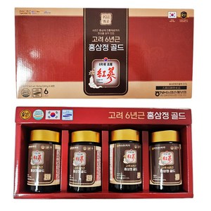 고려 6년근 홍삼정 골드 240g x 4병 홍삼액기스, 4개