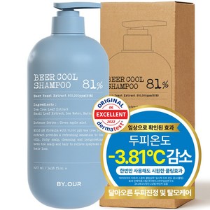 바이아우어 맥주효모 81만PPM 단백질 쿨 탈모 샴푸, 1017ml, 1개