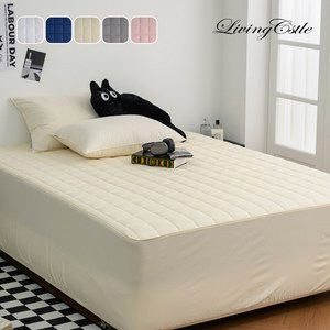 국산 리빙캐슬 누빔 모던코튼 순면 매트리스커버