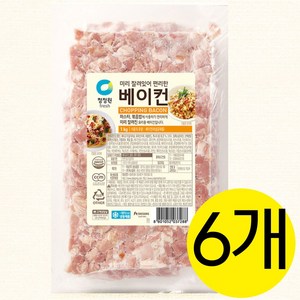 청정원 미리 잘려있어 편리한 베이컨 요리가 편리한, 6개, 1kg