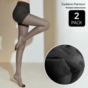 패션파트너 반짝이 글리터 펄 힙 두 줄 봉제선 5D 시스루 투명 팬티스타킹 2p / 3color