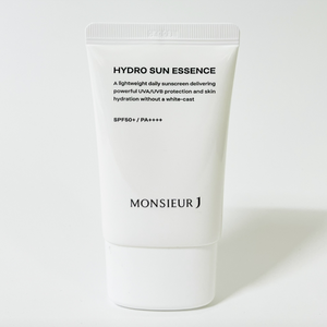 [무슈제이 본사] 무슈제이 하이드로 수분 선 에센스 남자 저자극 민감성 선크림 50ml, 2개