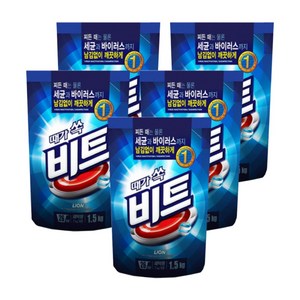 비트 분말세제 일반용 리필, 1.5kg, 5개