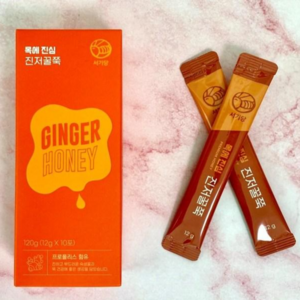 [서기당] 목에진심 진저꿀쭉 12g x 10포 국산 생강 진액과 천연벌꿀 숙성 꿀스틱 120g, 5개, 10회분
