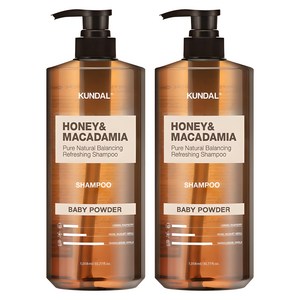 쿤달 허니 앤 마카다미아 네이처 샴푸 베이비파우더향, 1058ml, 2개