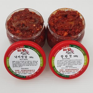 [토굴안애] 1+1 광천 낙지젓+창란젓 500g, 1세트