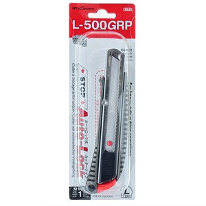 NT CUTTER 엔티커터 메탈 오토락 L타입 대형 그립 컷터칼 L-500GRP 18mm 캇타칼 캇타, 1개