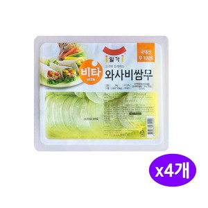 [일가집]와사비쌈무 3kgx4개 1박스 국내산무 대용량식자재 업소용, 3kg, 4개