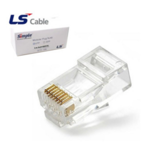 LS전선 Category 5e RJ45 8P8C 랜케이블, 혼합색상, 100개