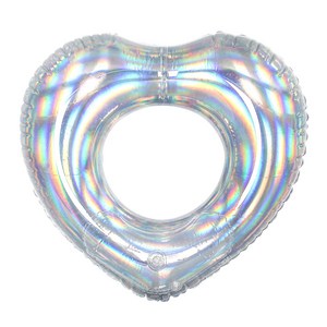 스윔어바웃 홀로그램 하트 튜브 대형 오로라 감성 물놀이 튜브, 대형 홀로그램 하튜 튜브(PF43), 홀로그램+투명, 1세트