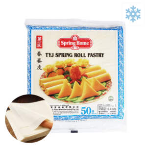 싱가포르 냉동 춘권피 스프링롤 짜조피 춘권 550g 7.5인치 19cm 50매 tyj spring roll pastry, 1개