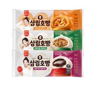 삼립 정통단팥호빵 1봉 + 야채호빵 1봉 + 피자호빵 1봉, 360g, 3개