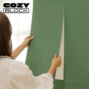 코지블럭 무광 폼블럭 단열벽지 접착식 포인트 인테리어, 포레스트 그린 (30x60cm), 1개