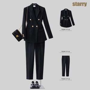 stay 여성 가을 겨울 직장인 정장 프리미엄 슬림 양복 외투 정장 세트 정장 자켓+바지