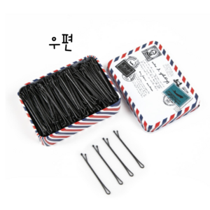 대용량 물결 실핀+틴케이스 세트