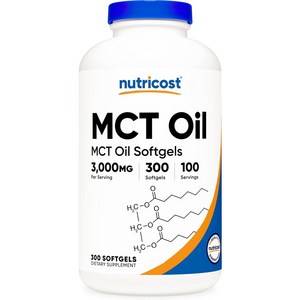 뉴트리코스트 MCT 오일 3000mg 소프트젤, 1개, 300개입, 300정