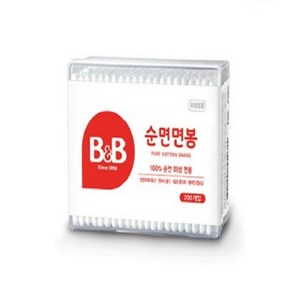 비앤비 순면 면봉, 200개입, 1개