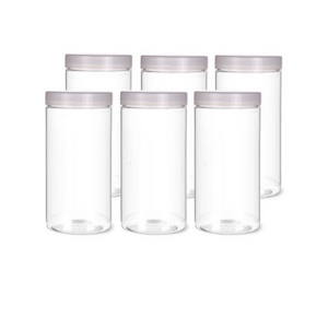 팜스원형 밀폐용기 1000ml 화이트, 12개, 1 SET (본체+뚜껑)