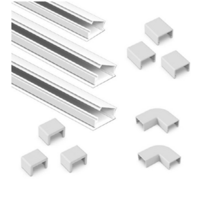 선바로 신개념 열고닫는 전선 몰딩 2호 1m 3p + 캡 3종 풀 세트, 0                            백, 2세트