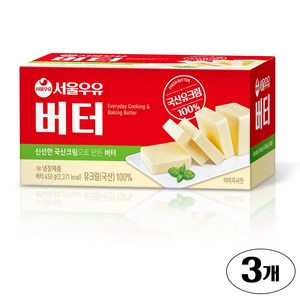 서울우유 국산원유100% 무가염 버터 450g, 3개